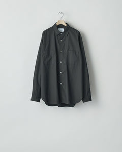 BLACK OVERSIZED DOWN PAT SHIRT