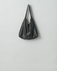 BLACK LEATHER SHOULDER BAG