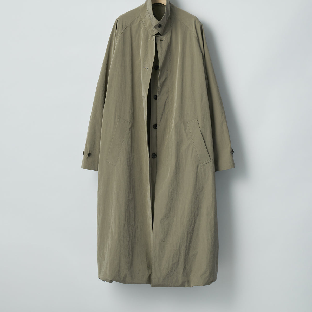 ssstein TAUPE OVERSIZED LAYERED COMBINATION COAT SS26