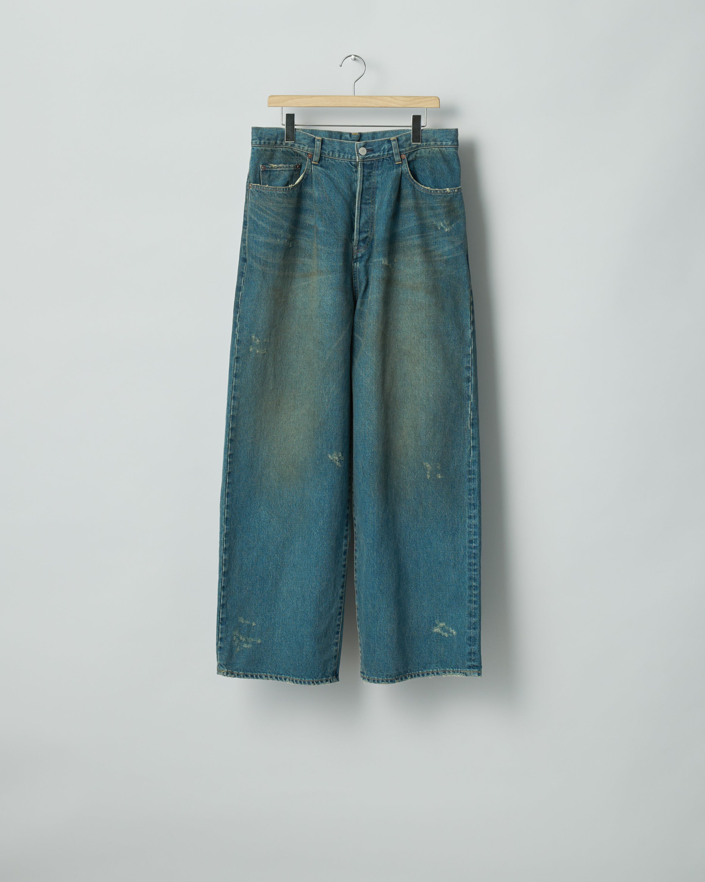INDIGO BAGGY DENIM JEANS