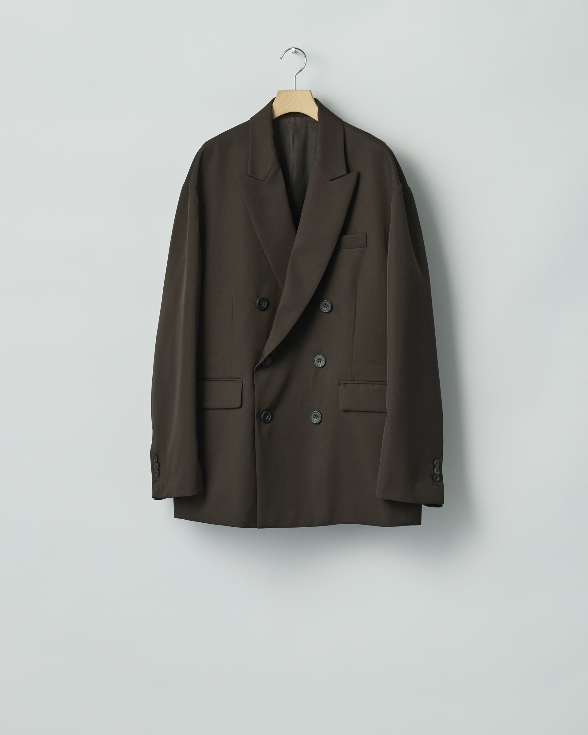 DARK BROWN OVERSIZED DOUBLE BREASTED JACKET