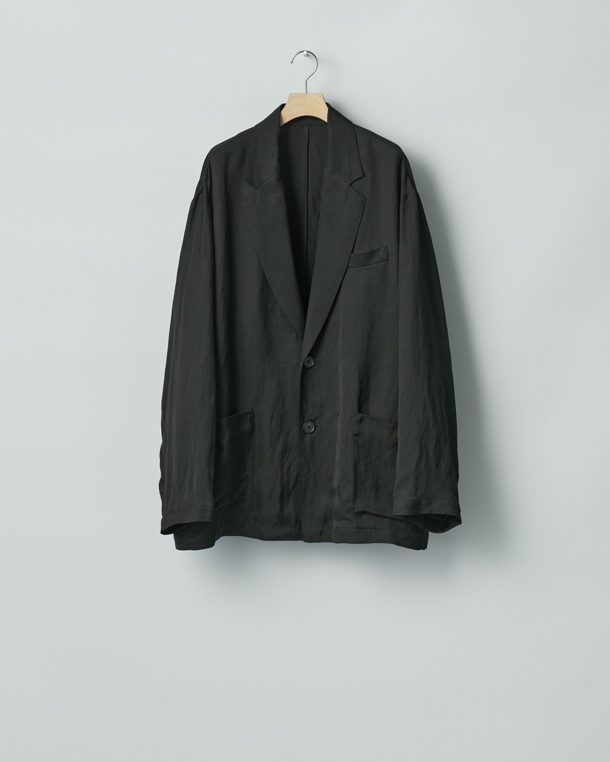 DARK CHARCOAL VIS/LI BRIGHT TWILL SINGLE BREASTED JACKET