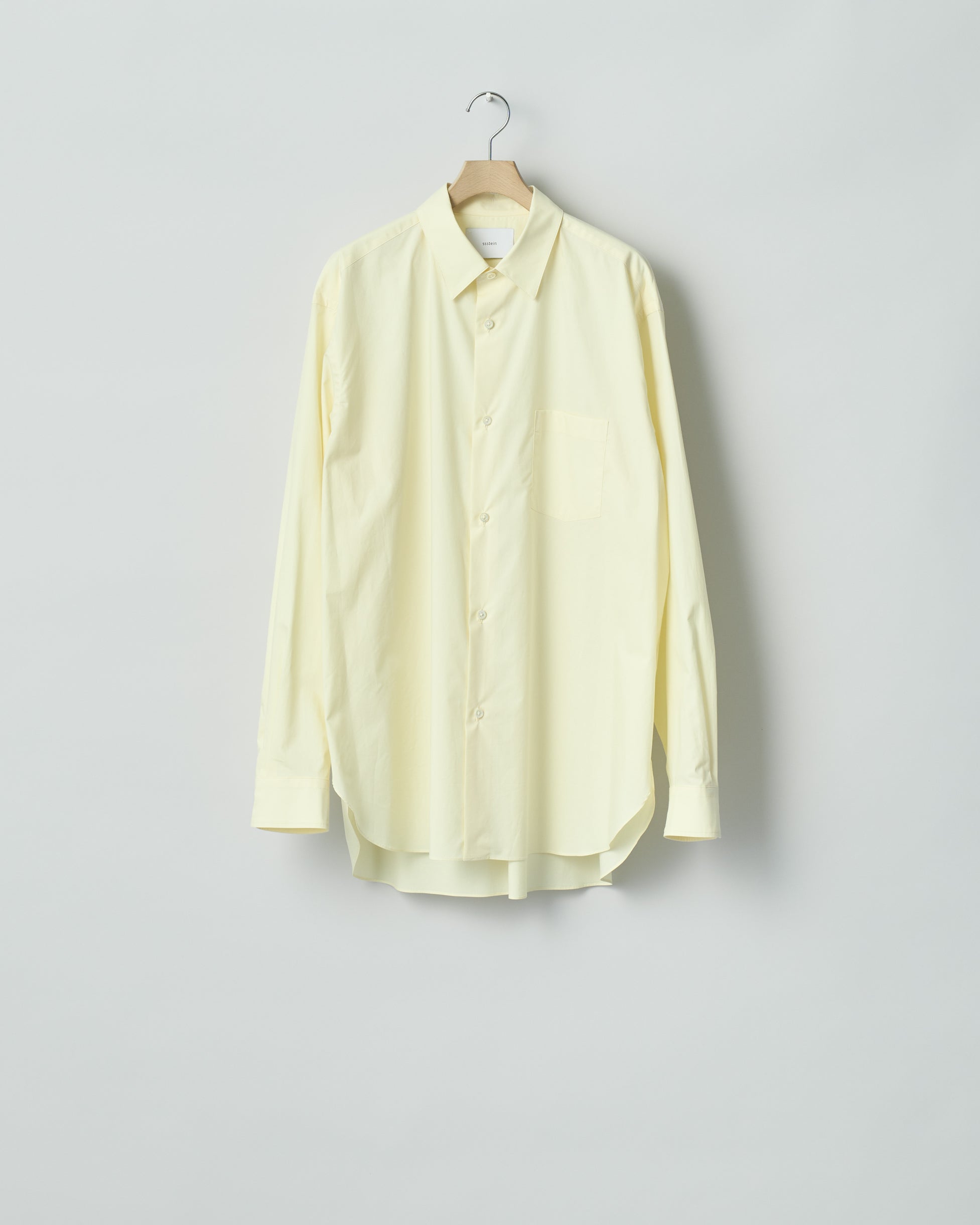 YELLOW SUVIN COTTON OVERSIZED REGULAR COLLAR SHIRT