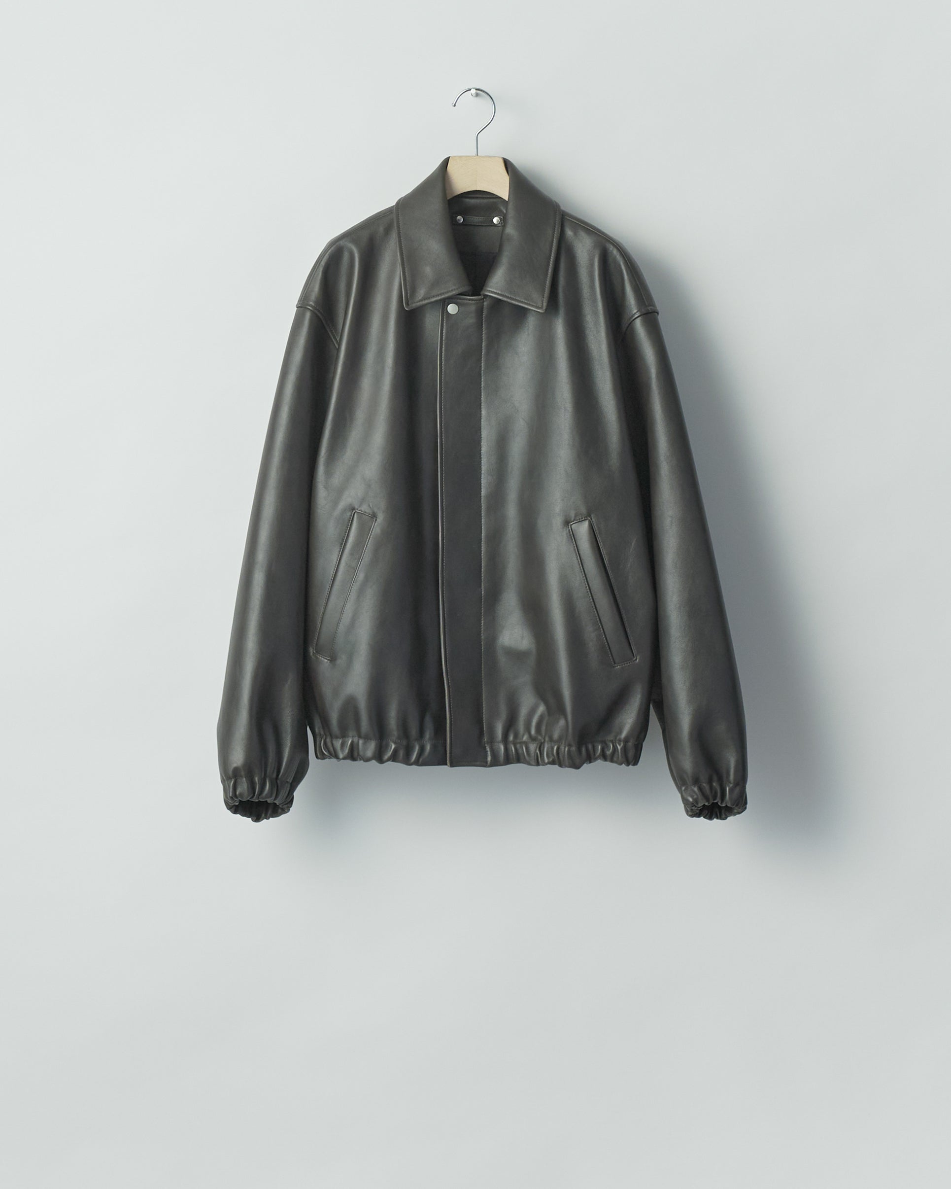 VINTAGE BLACK SHEEP LEATHER ZIP SHORT JACKET