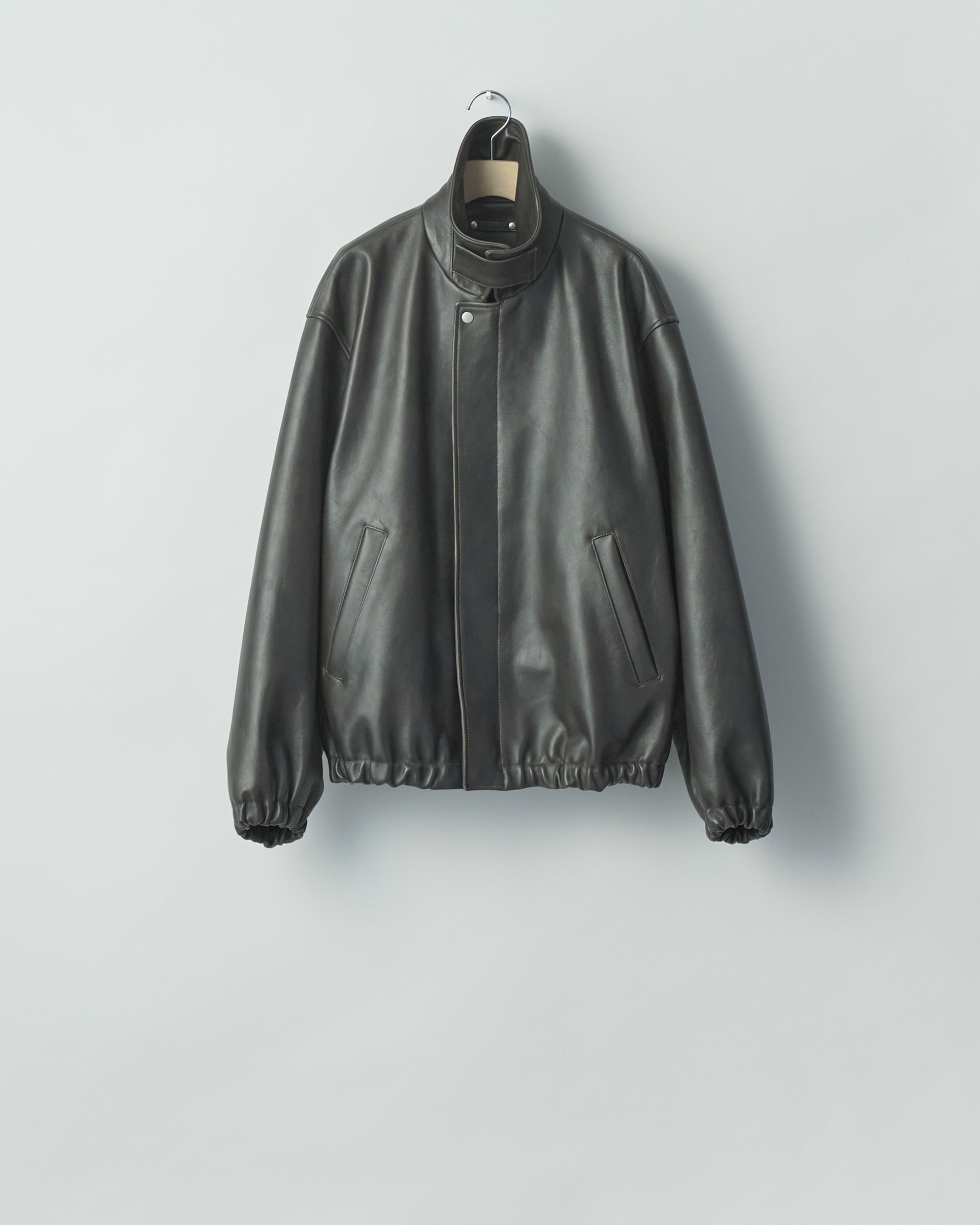 VINTAGE BLACK SHEEP LEATHER ZIP SHORT JACKET