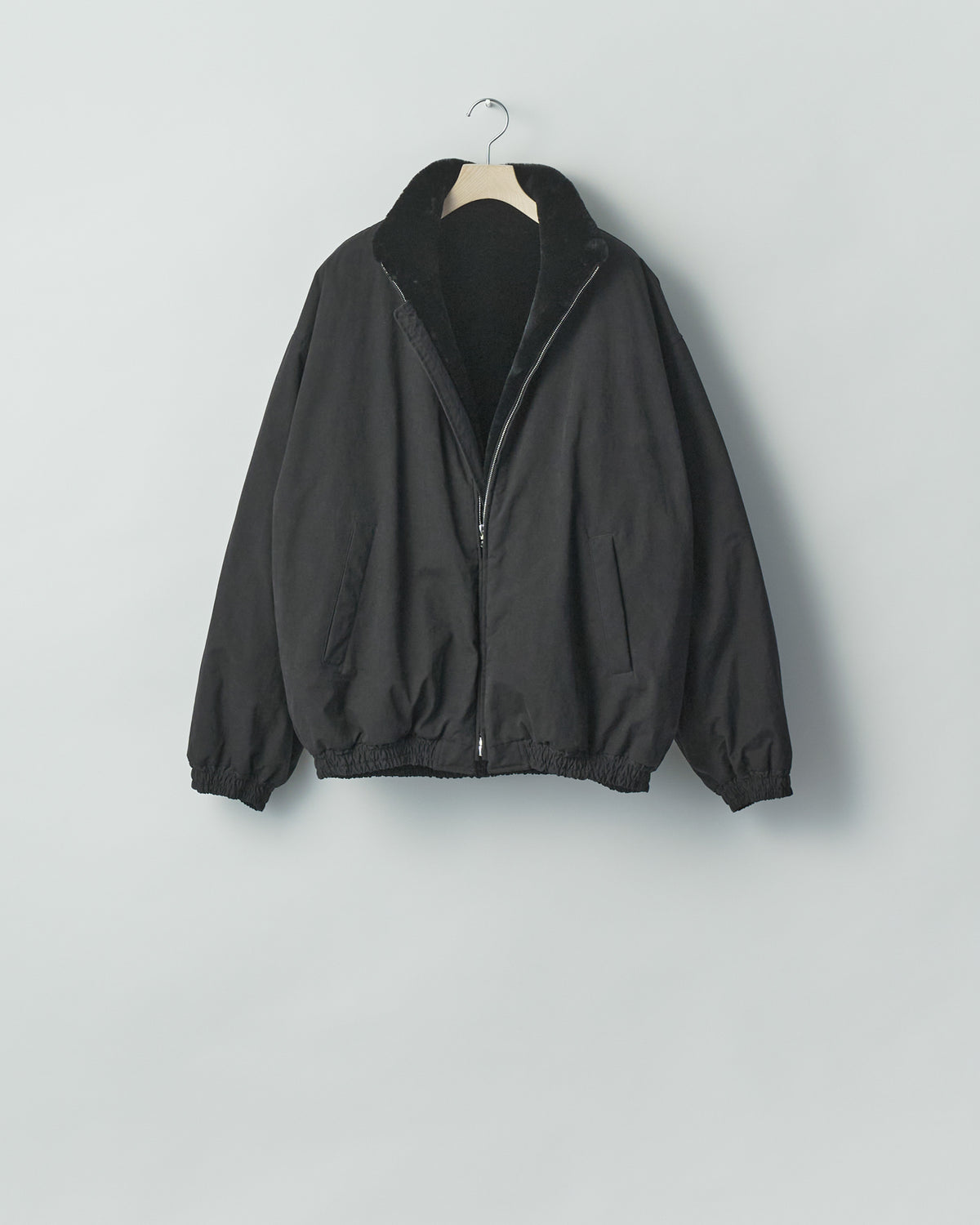 BLACK MOUTON INNER REVERSIBLE PADDED JACKET