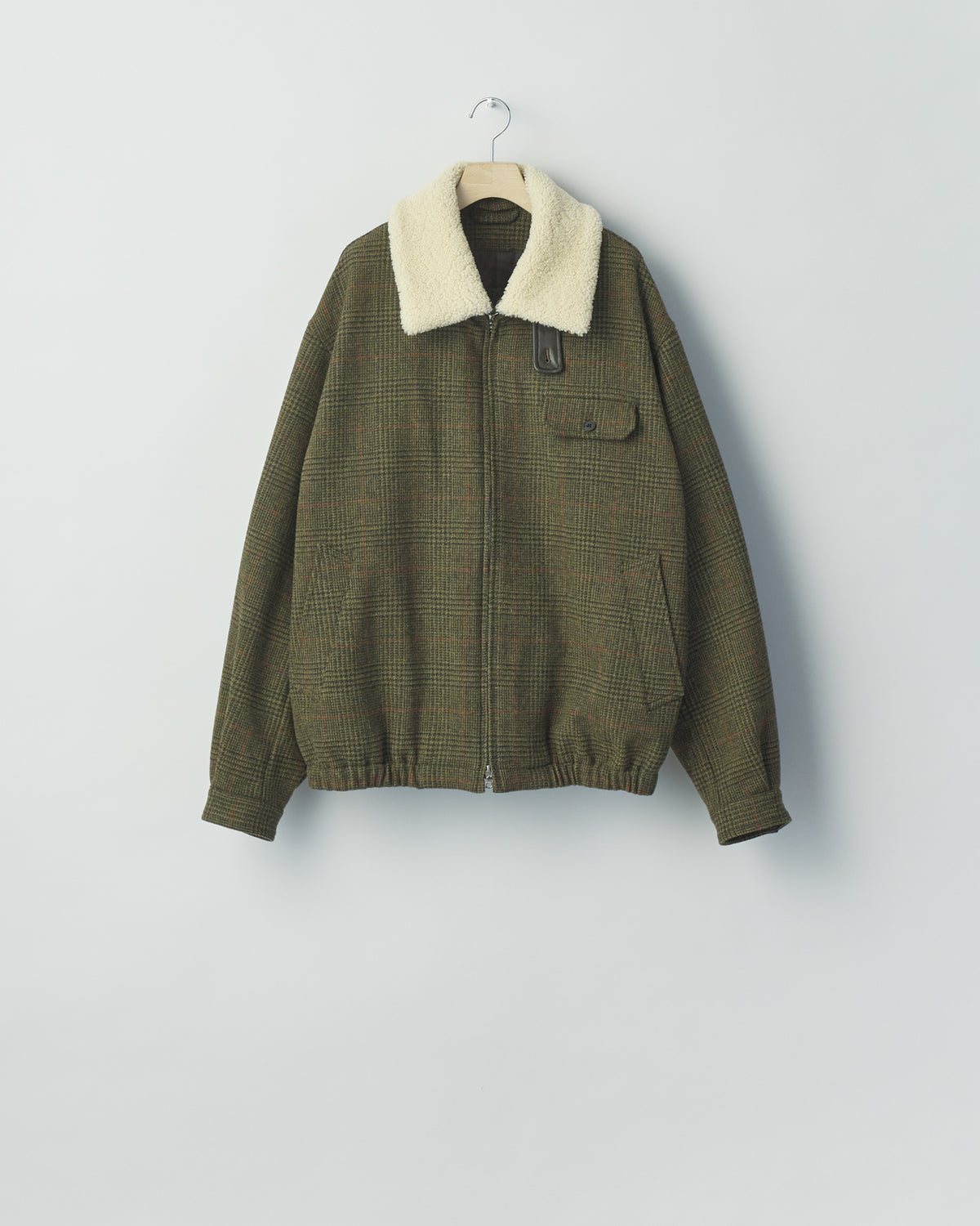 TWEED CHECK DETACHABLE COLLAR BRITISH TWEED JACKET
