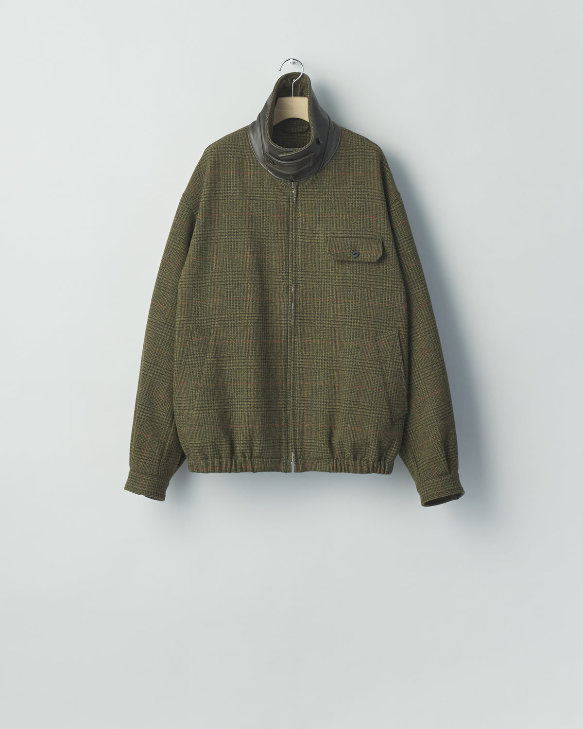 TWEED CHECK DETACHABLE COLLAR BRITISH TWEED JACKET