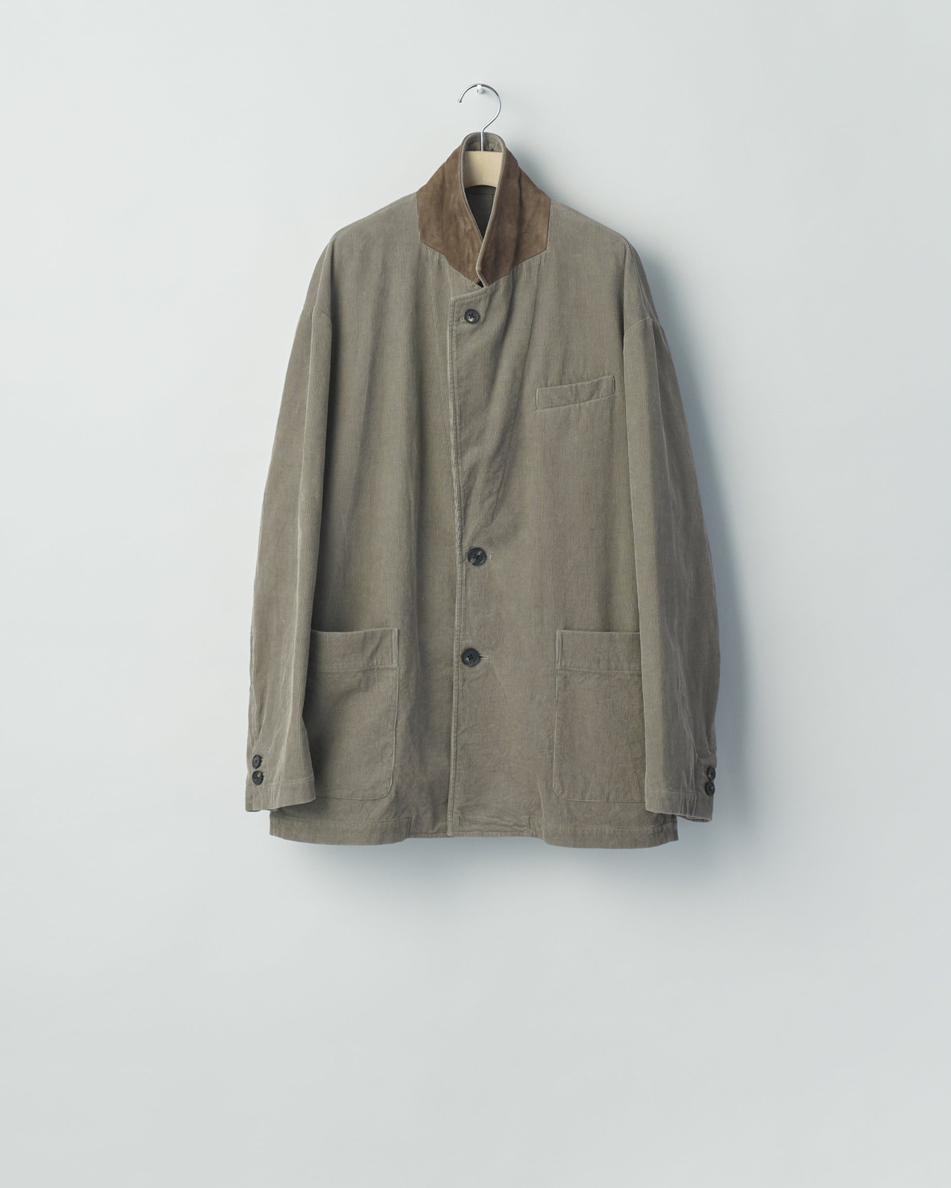 TAUPE VINTAGE CORDUROY SINGLE BREASTED JACKET