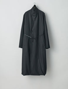 BLACK OVERSIZED DOCKING DOUBLE BREASTED COAT