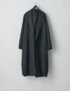 BLACK OVERSIZED DOCKING DOUBLE BREASTED COAT