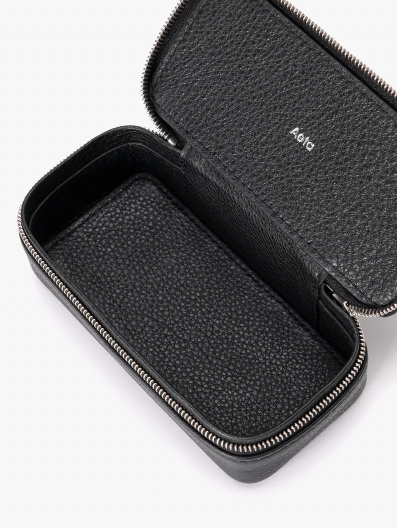 BLACK COW LEATHER SMALL CONTAINER B PG27