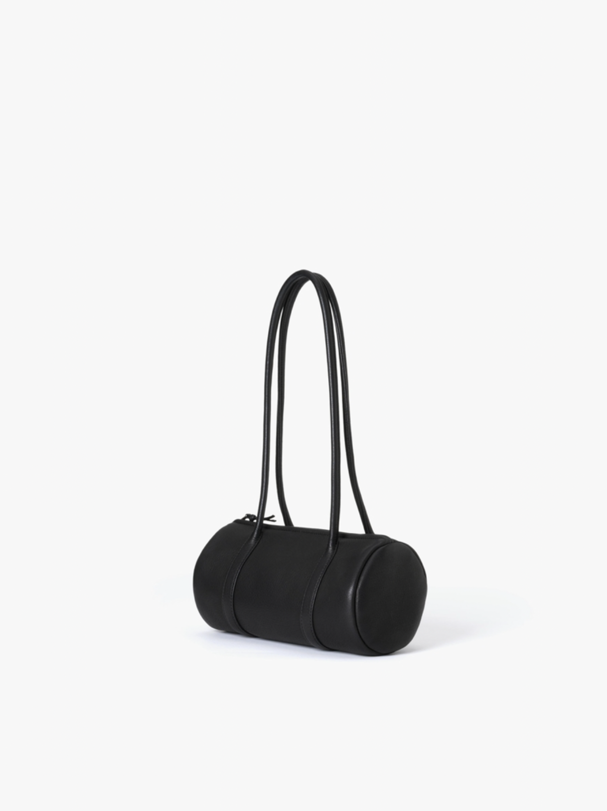 BLACK DEER LEATHER CYLINDER BOSTON LONG HANDLE BAG DA128
