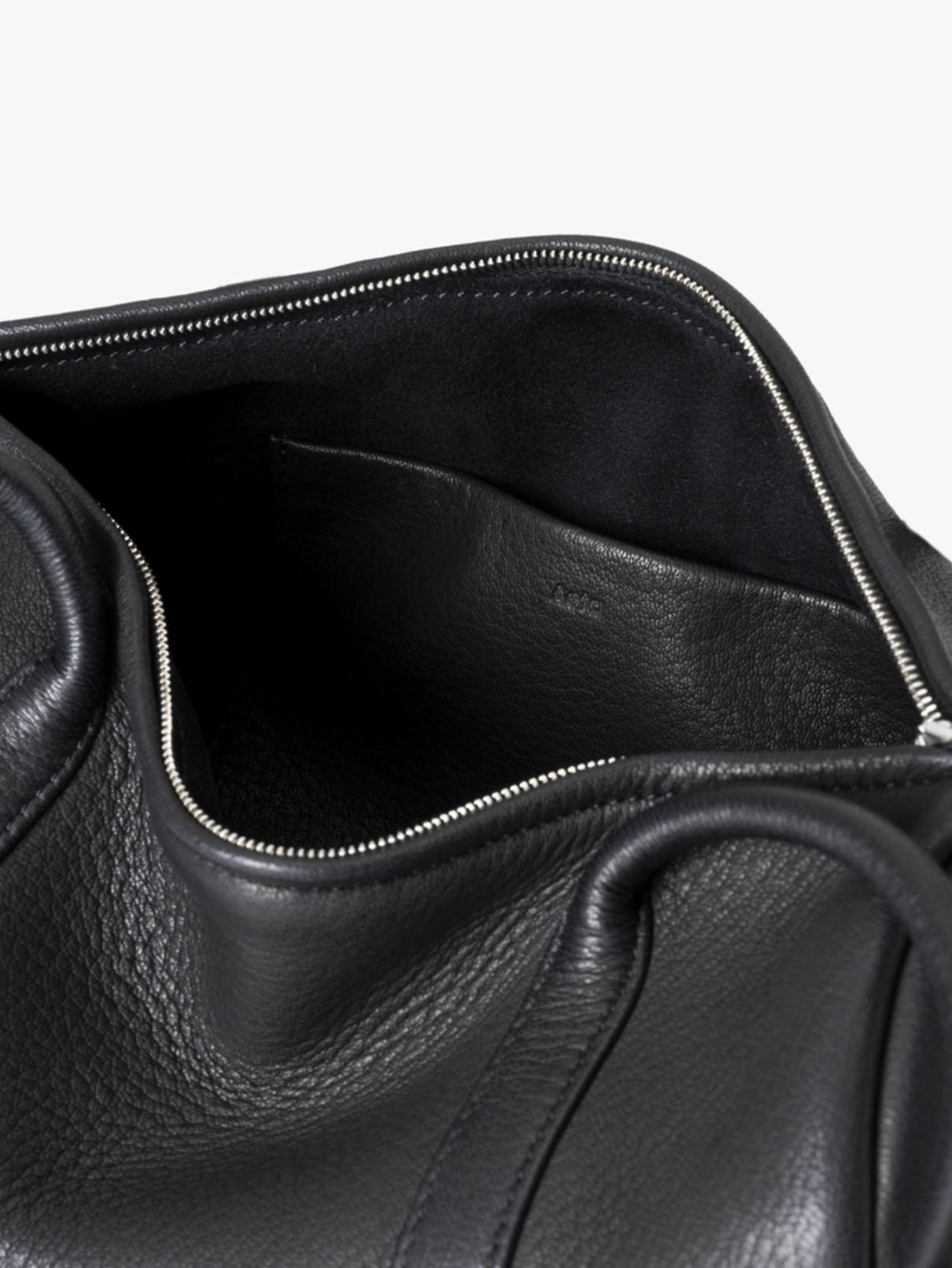 BLACK DEER LEATHER CYLINDER BOSTON LONG HANDLE BAG DA128
