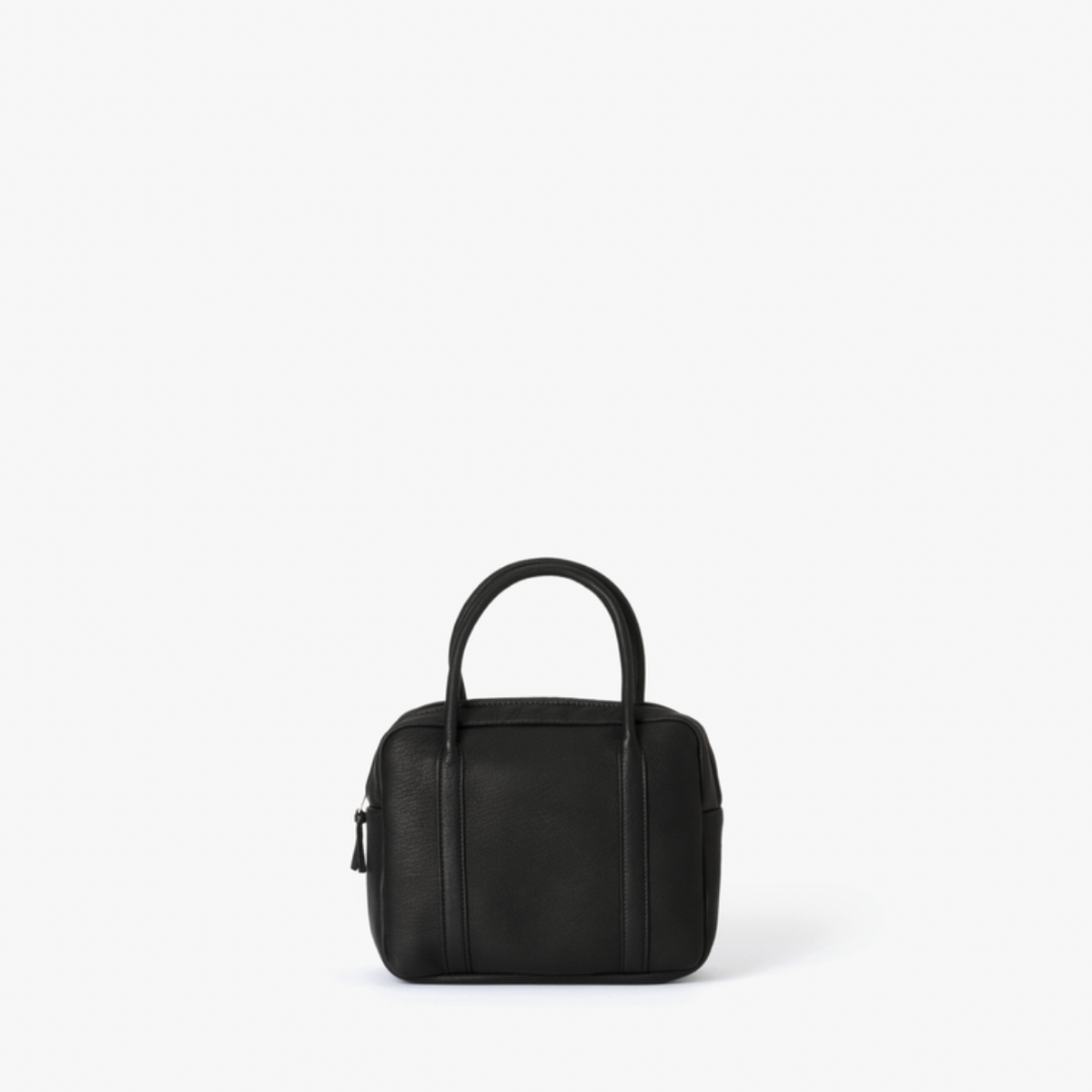 Aeta BLACK DEER LEATHER SQUARE BOSTON BAG S DA105