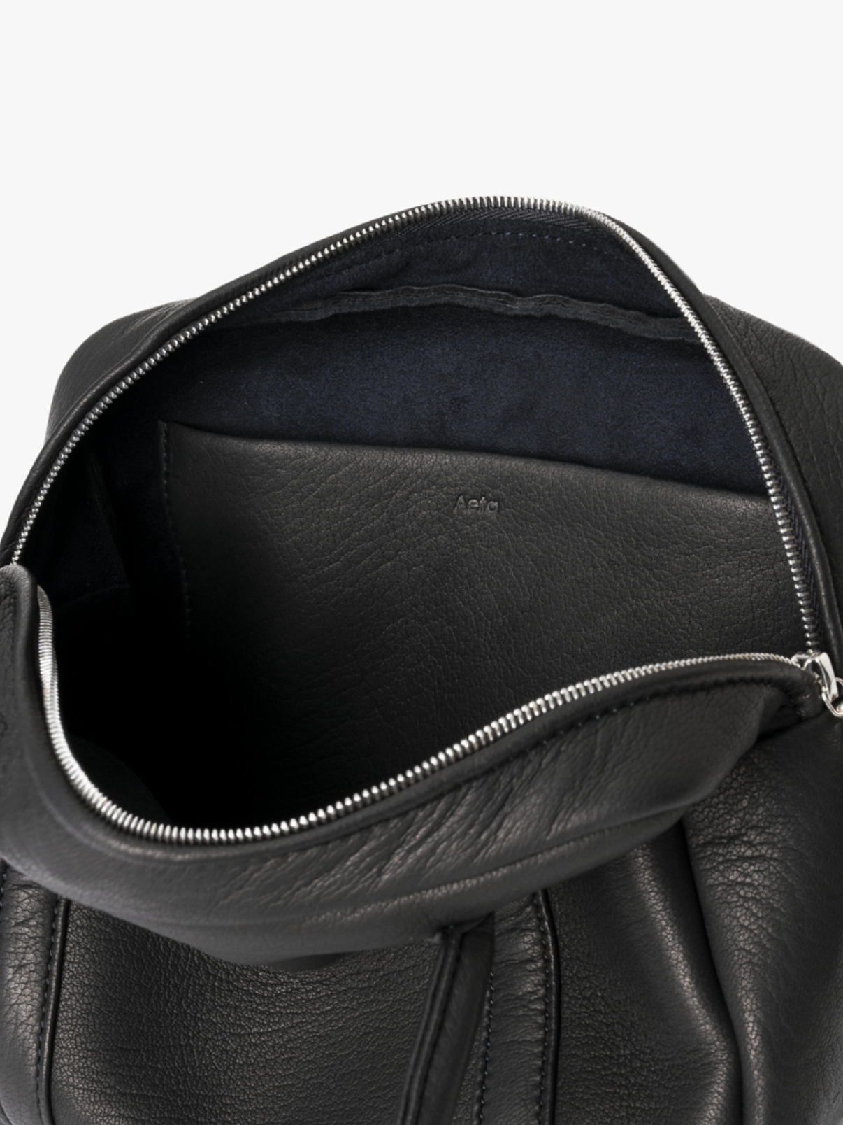BLACK DEER LEATHER SQUARE BOSTON BAG S DA105