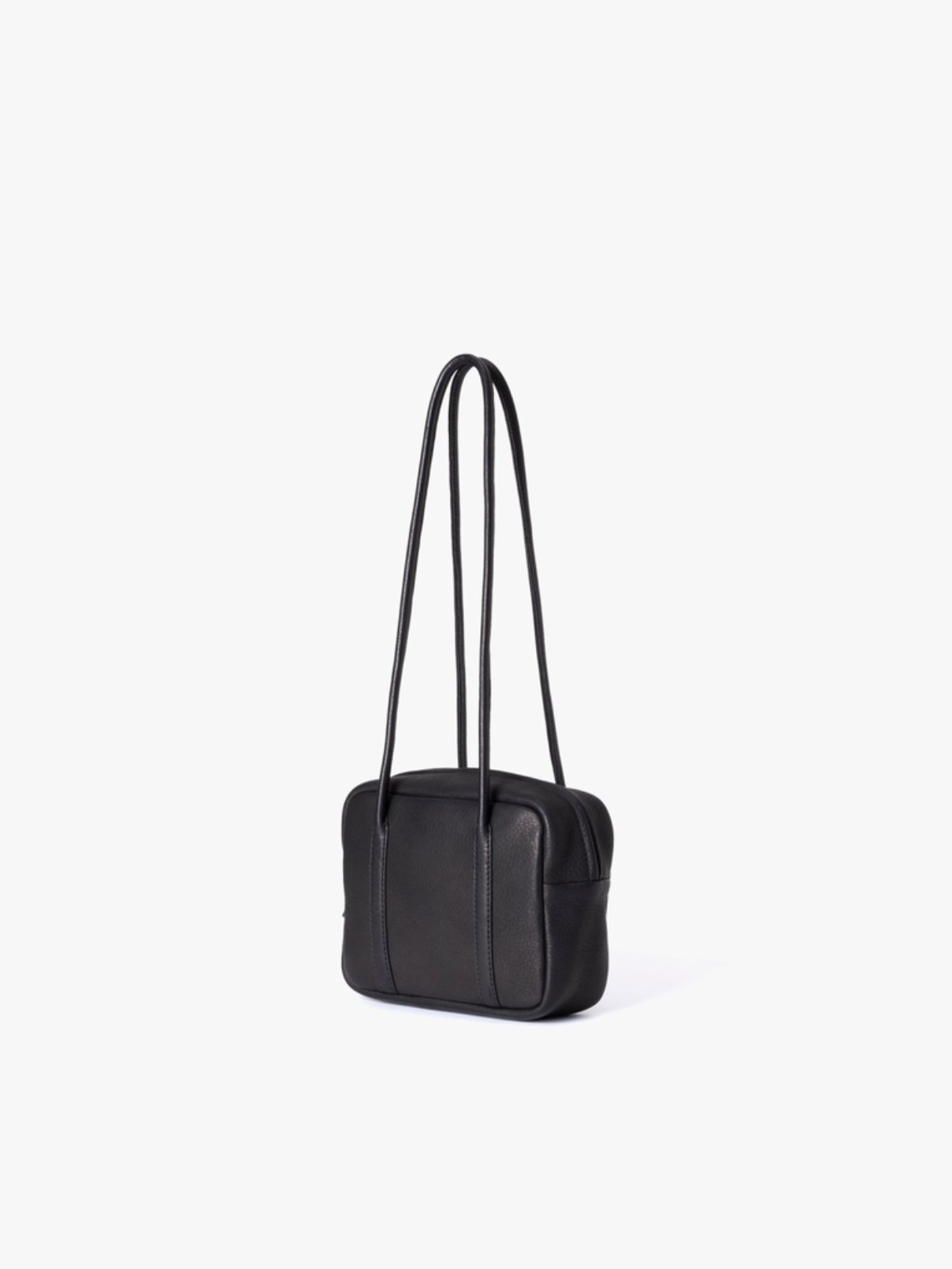 BLACK DEER LEATHER SQUARE BOSTON LONG HANDLE MINI BAG DA106