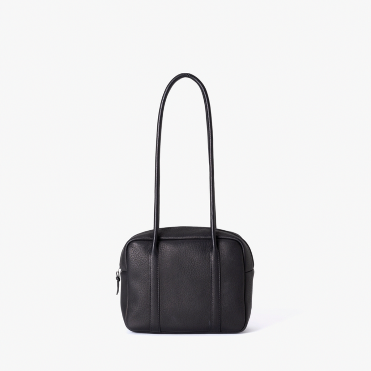 Aeta BLACK DEER LEATHER SQUARE BOSTON LONG HANDLE BAG S DA107