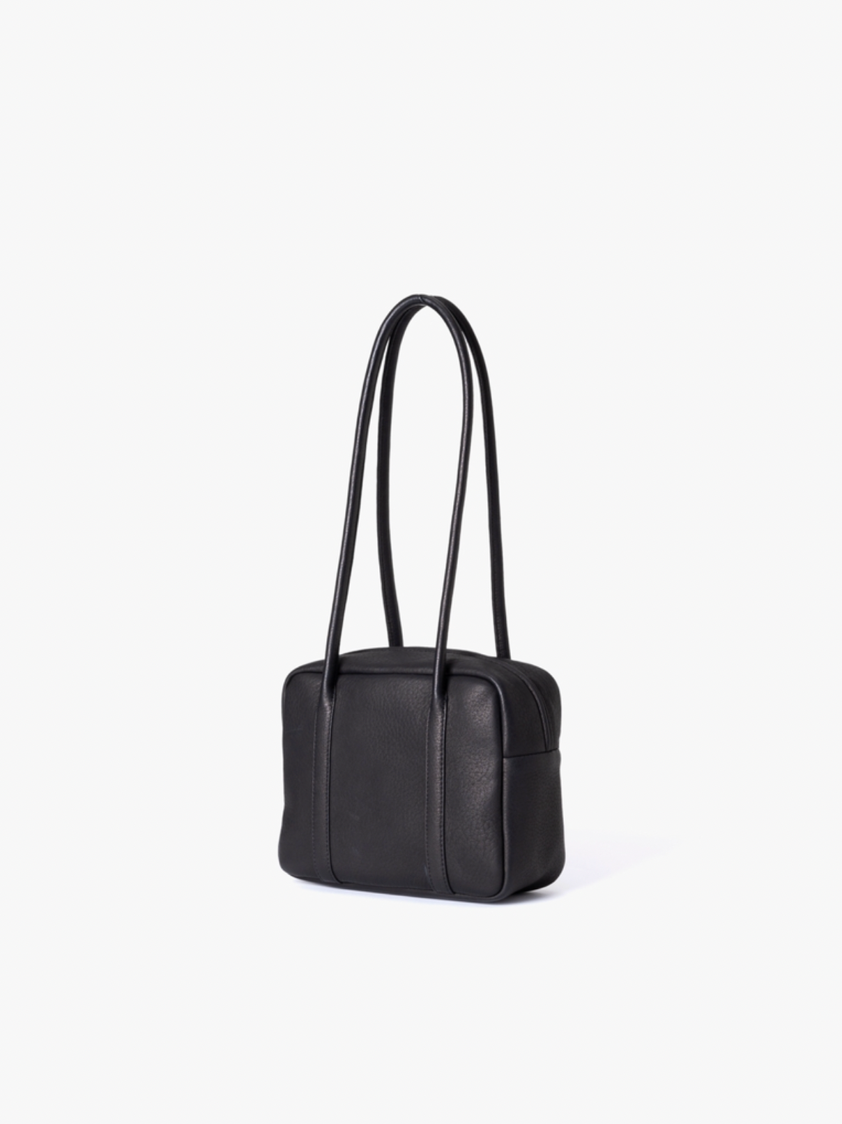 BLACK DEER LEATHER SQUARE BOSTON LONG HANDLE BAG S DA107