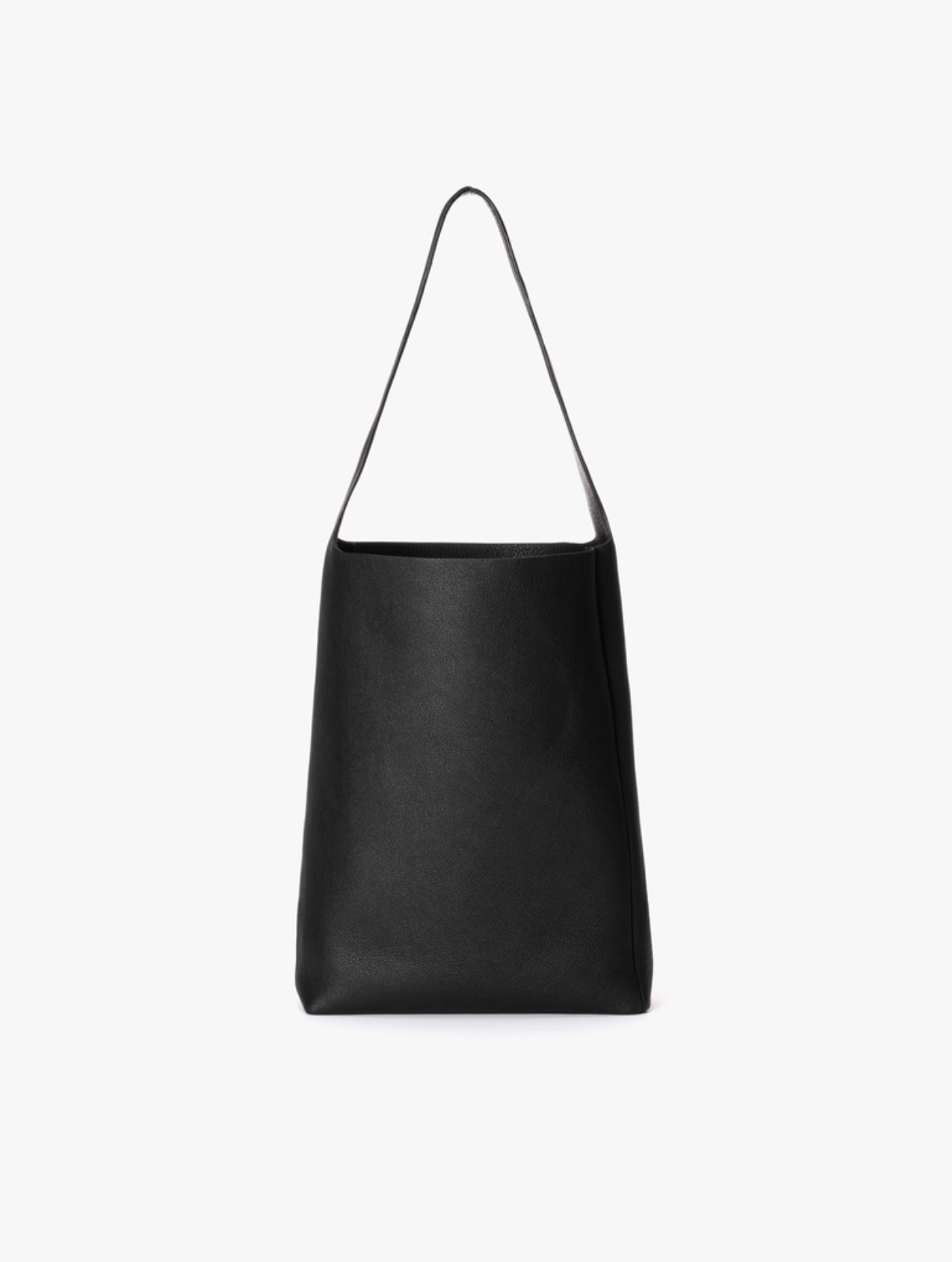 BLACK COW LEATHER SHOULDER BAG M PG02
