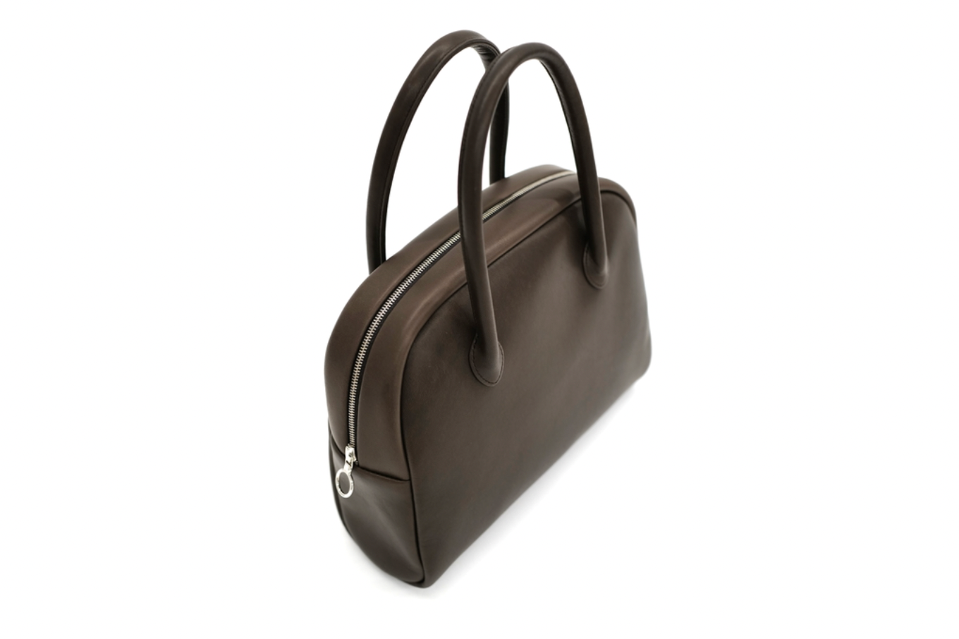 DARK BROWN COW LEATHER BOSTON BAG S GE02
