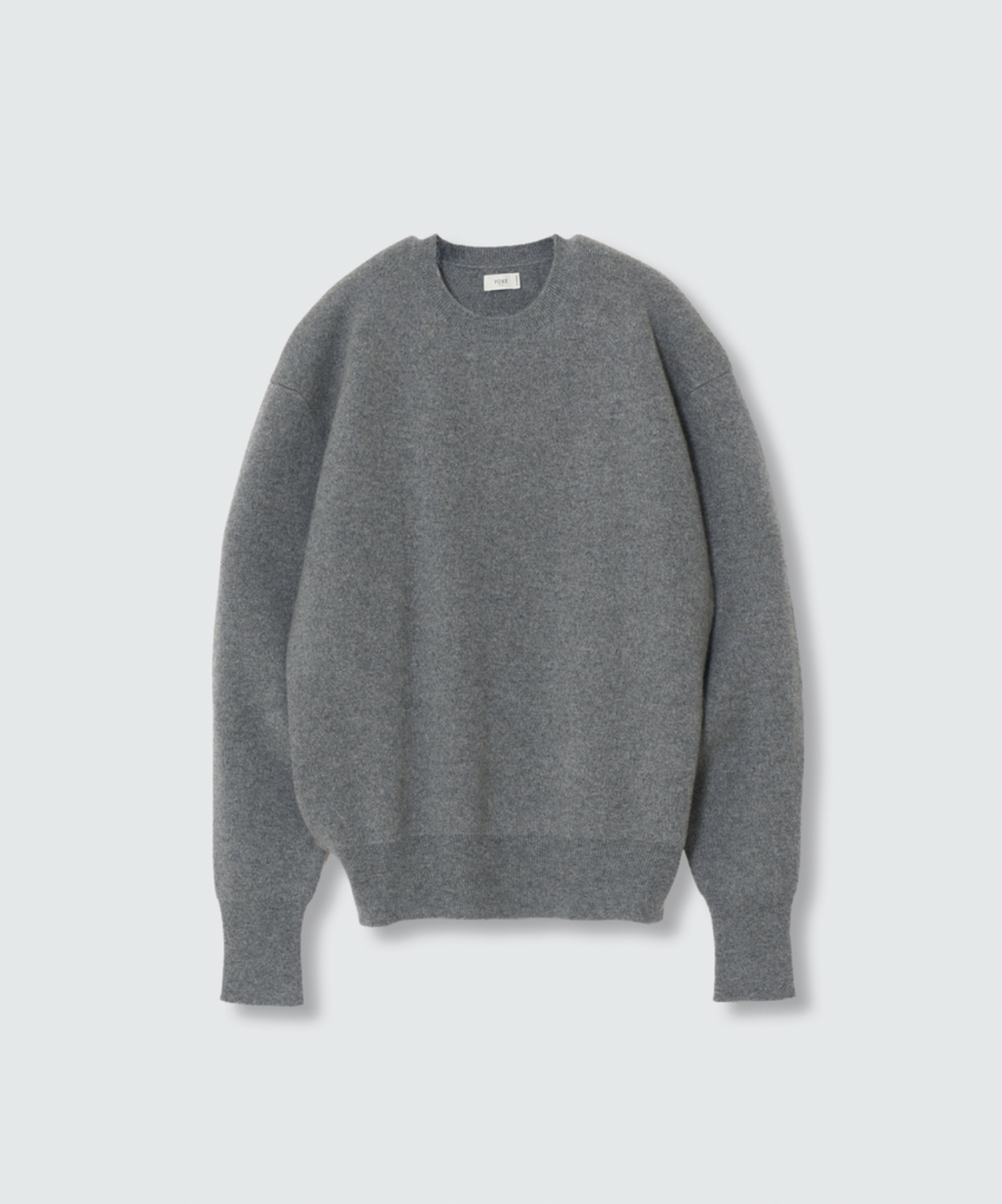 GRAY CASHMERE CREWNECK SWEATER