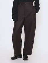 Load image into Gallery viewer, BURGUNDY WOOL WIDE PANTS
