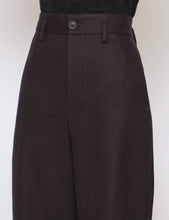 Load image into Gallery viewer, BURGUNDY WOOL WIDE PANTS
