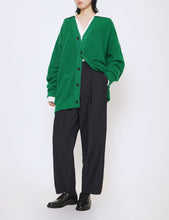 Load image into Gallery viewer, GREEN EXTRA FINE KID MOHAIR CARDIGAN
