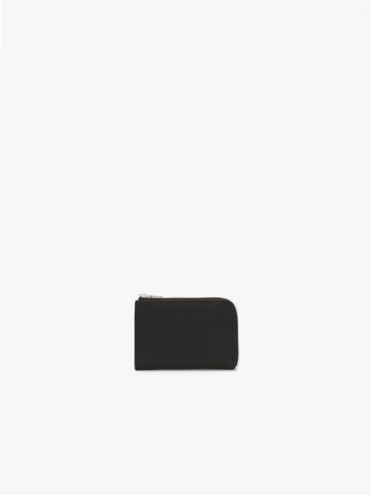MATTE BLACK COW LEATHER L-SHAPED WALLET S VT19