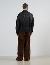 Load image into Gallery viewer, BLACK LEATHER FLIGHT JACKET
