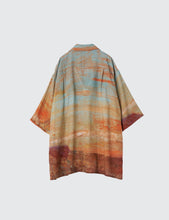 Load image into Gallery viewer, ORANGE LANDSCAPE PRINTED OPEN COLLAR SHIRT
