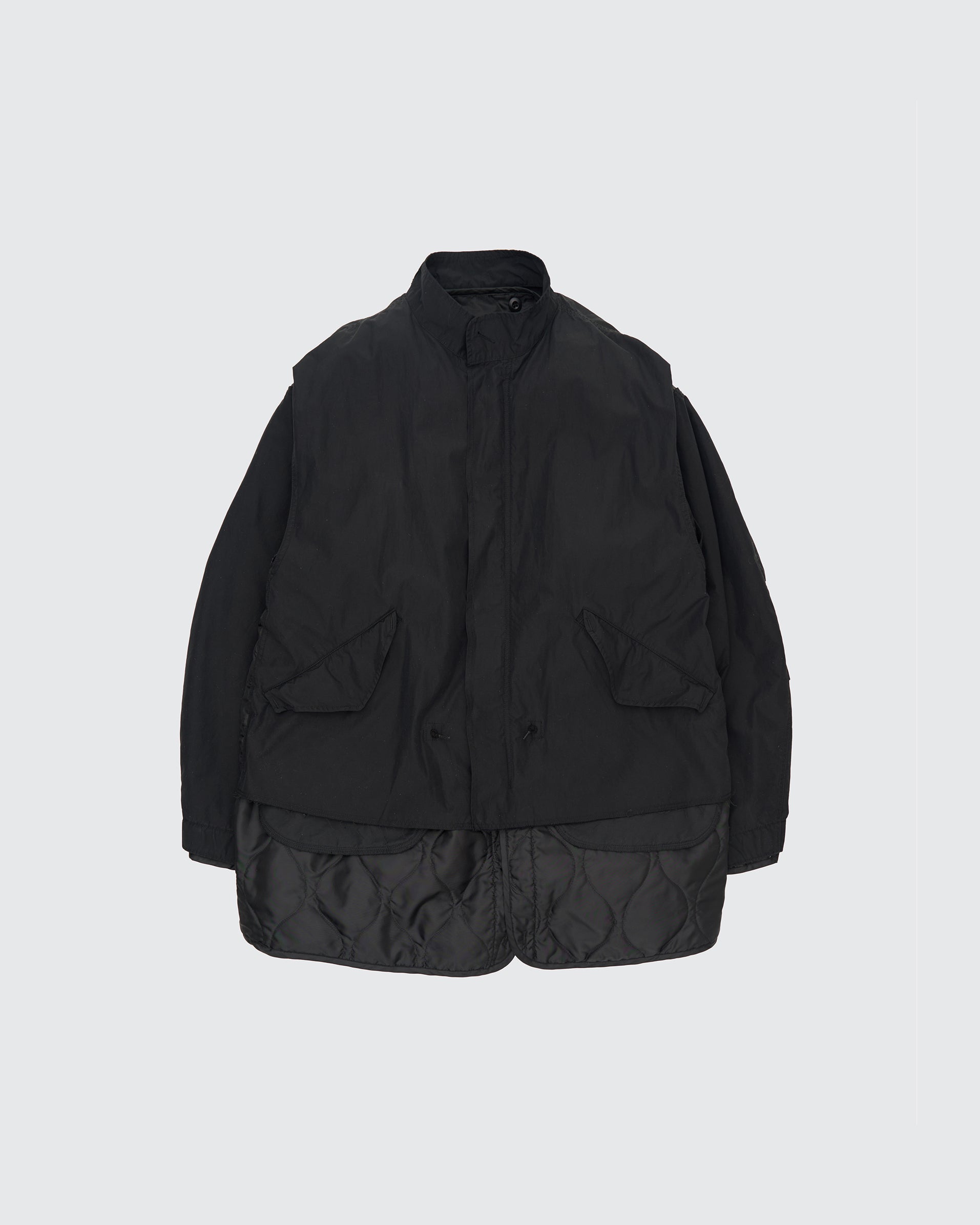 BLACK CONNECTED MILITARY BLOUSON