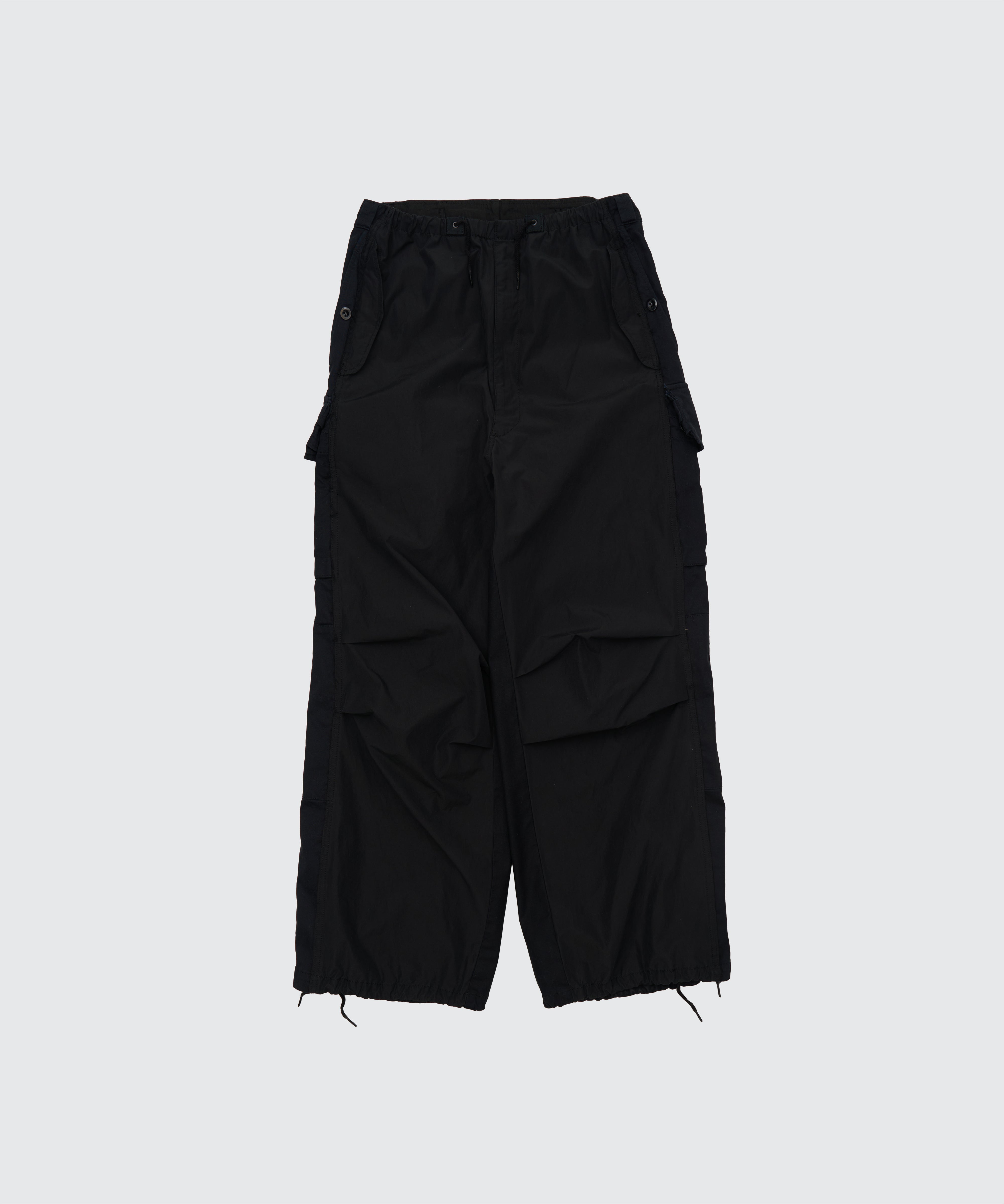 BLACK CONNECTED MILITARY PANTS