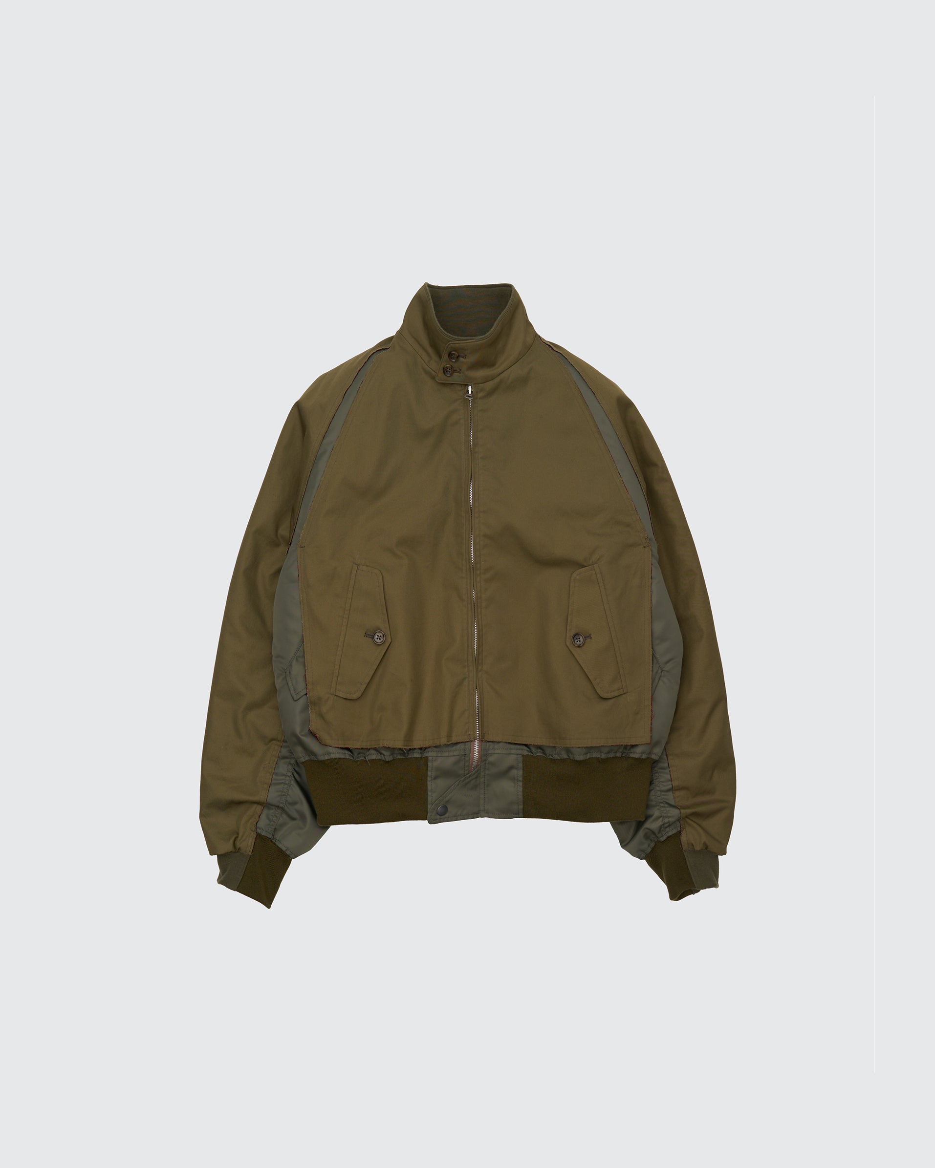 BEIGE CONNECTED HARRINGTON FLIGHT JACKET