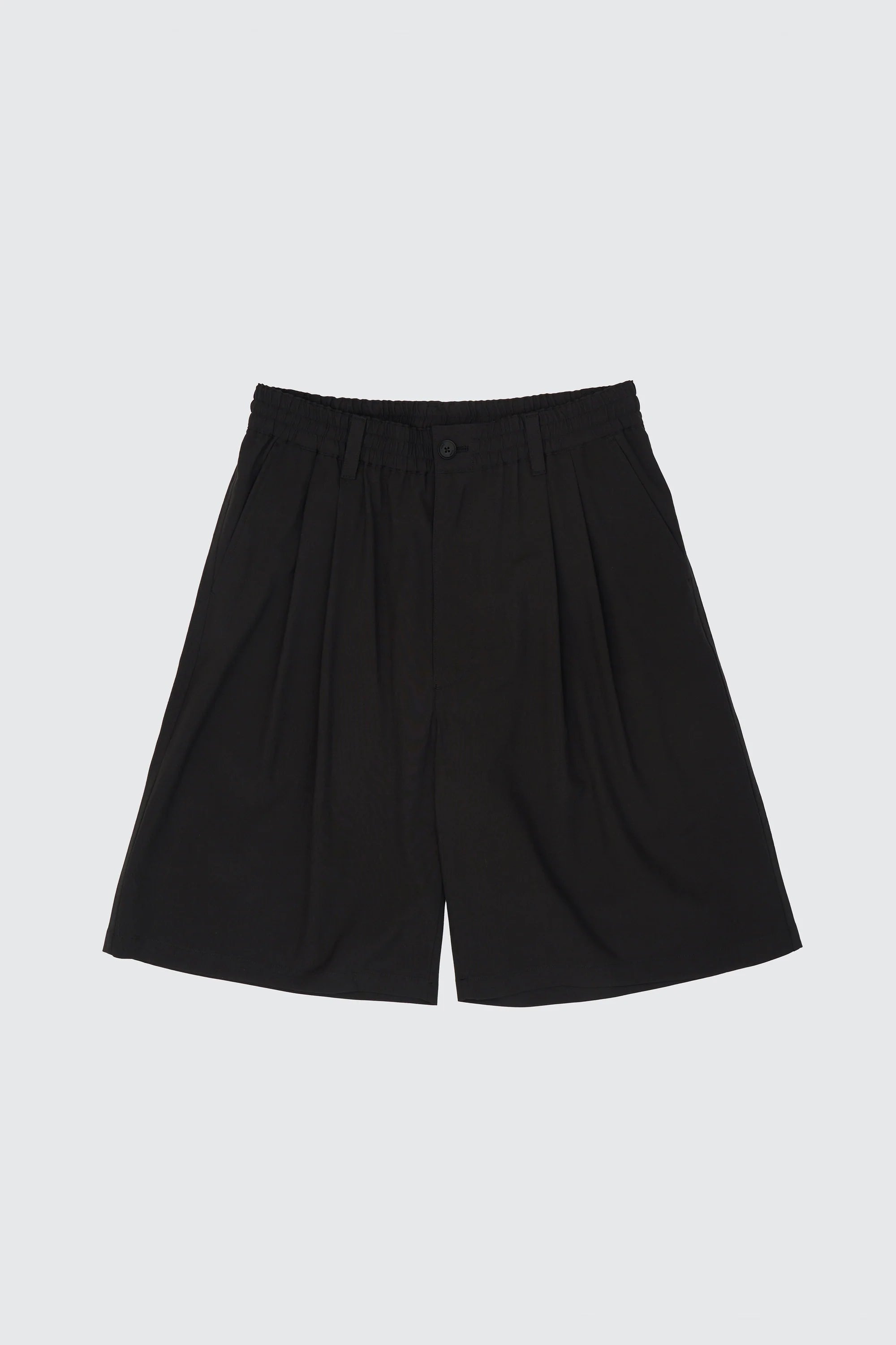 CARBON WOOL WASHER TROPICAL 2PLEATED EASY SHORTS