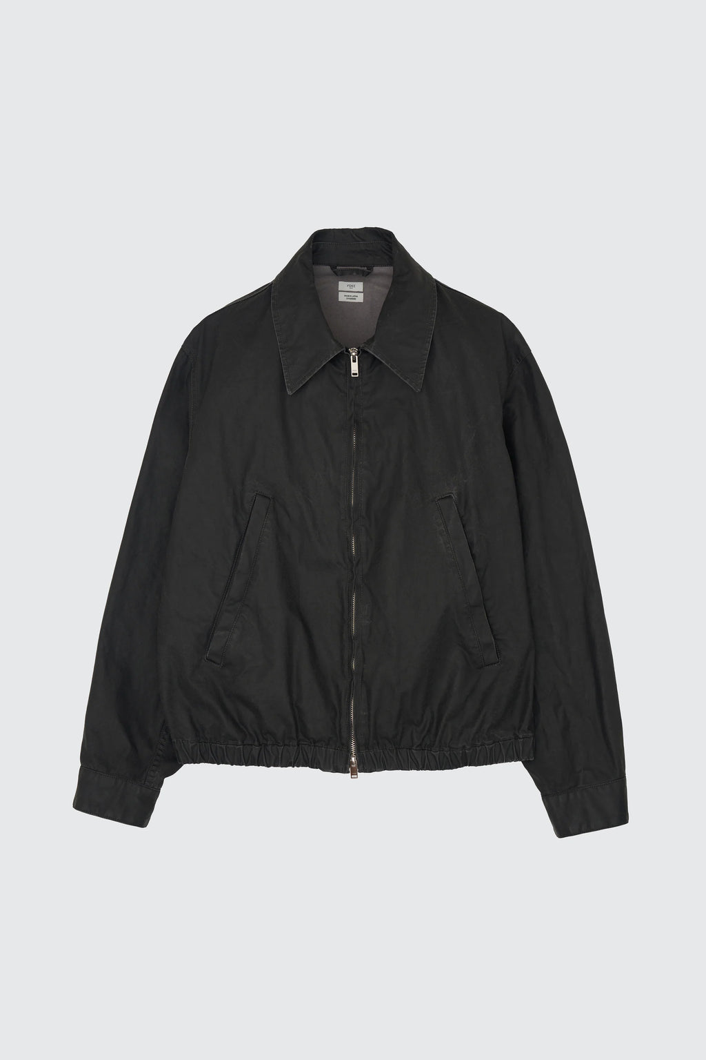 YOKE Black Coating Cotton Drizzler Jacket
