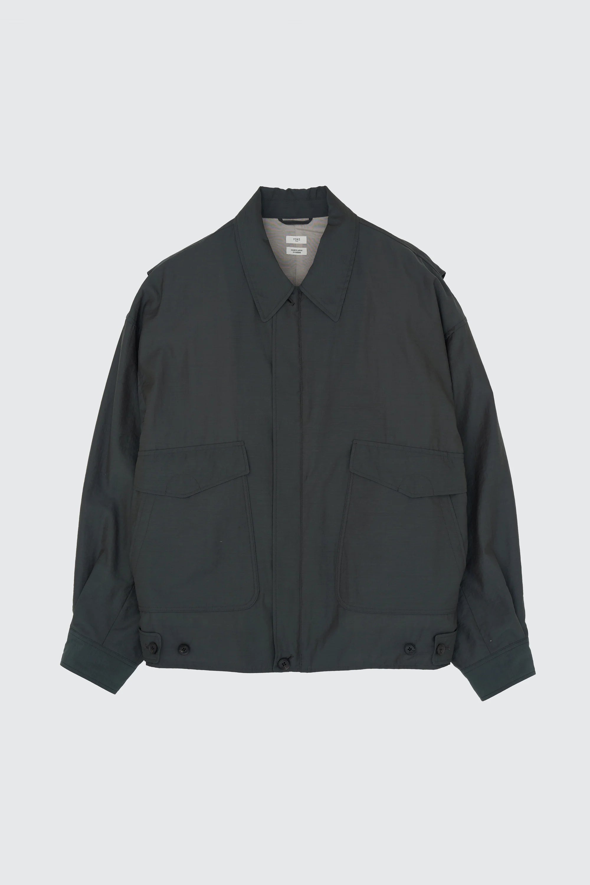 DARK GREEN WOOL NYLON FLIGHT JACKET
