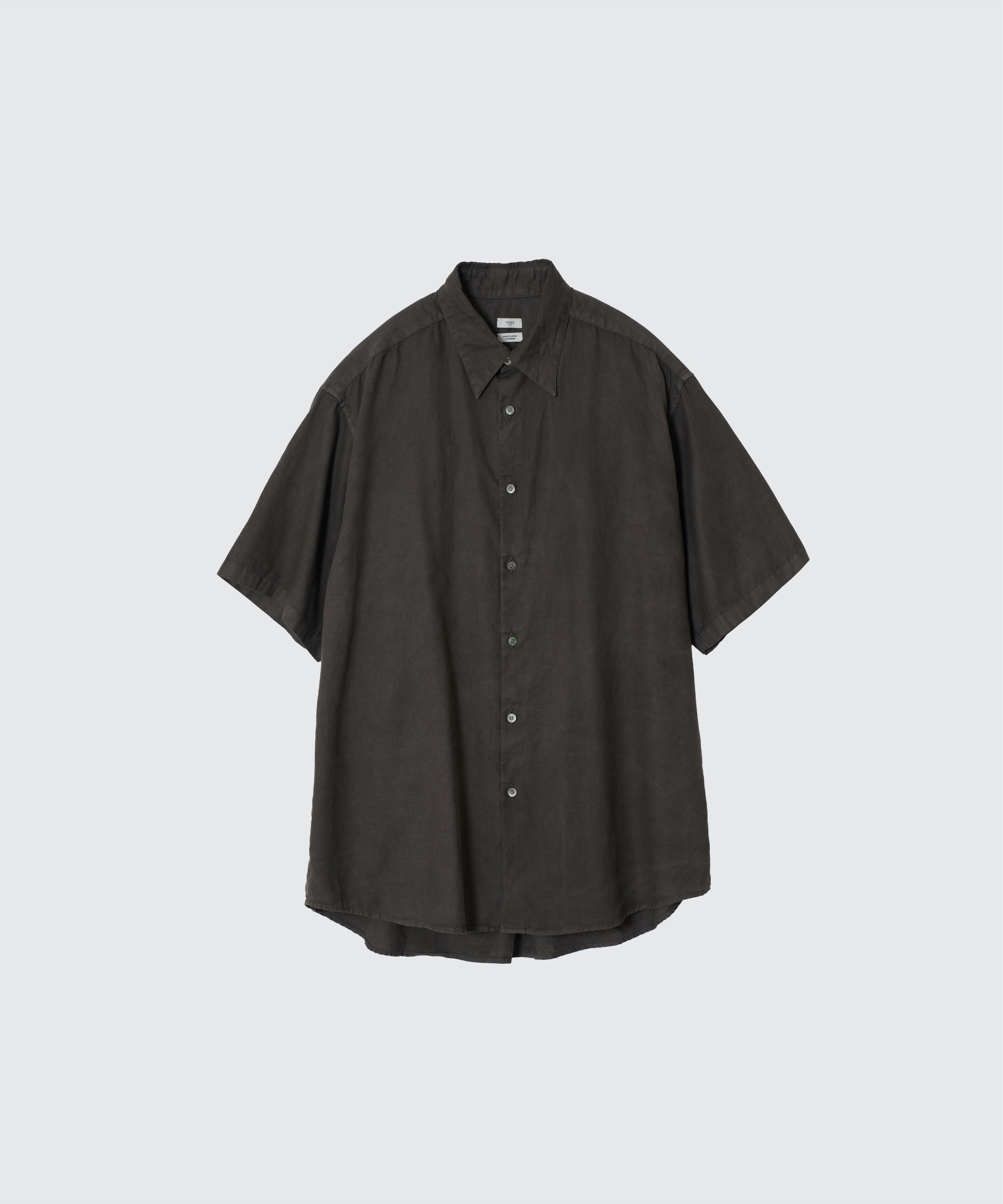 CARBON COTTON SILK GARMENT-DYED LOOSED SHIRT
