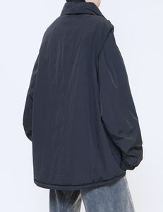 BLACK DETACHABLE MILITARY BLOUSON