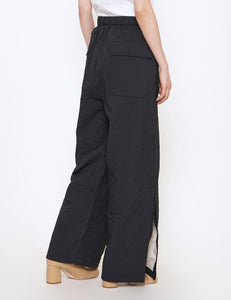 BLACK QUILTED BAKER EASY PANTS
