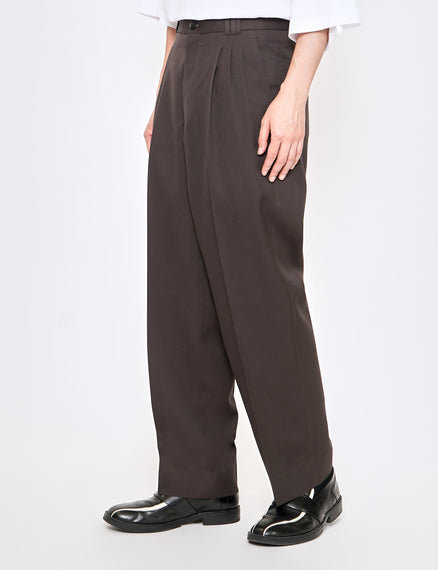 CELLULOSE TWILL GARMENT-DYED CUFFED HEM CARGO PANTS(XS Beige