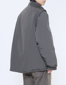 CHARCOAL DETACHABLE MILITARY BLOUSON