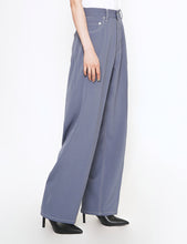 Load image into Gallery viewer, FOG BLUE 5 POCKETS WIDE LEG STRAIGHT PANTS
