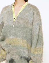 Load image into Gallery viewer, GRAY LANDSCAPE MOHAIR JACQUARD CARDIGAN
