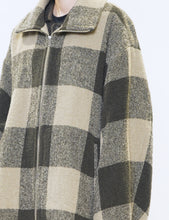 Load image into Gallery viewer, YELLOW BUFFALO PLAID STAND COLLAR ZIP BLOUSON
