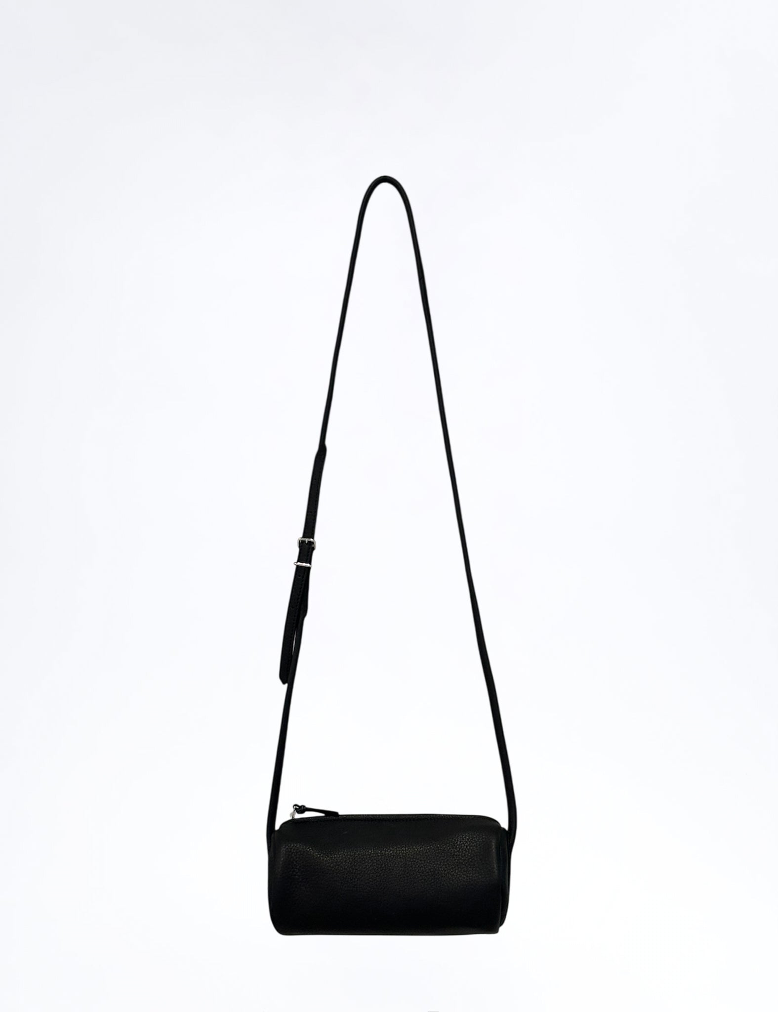 BLACK DEER LEATHER CYLINDER SHOULDER BAG DA103