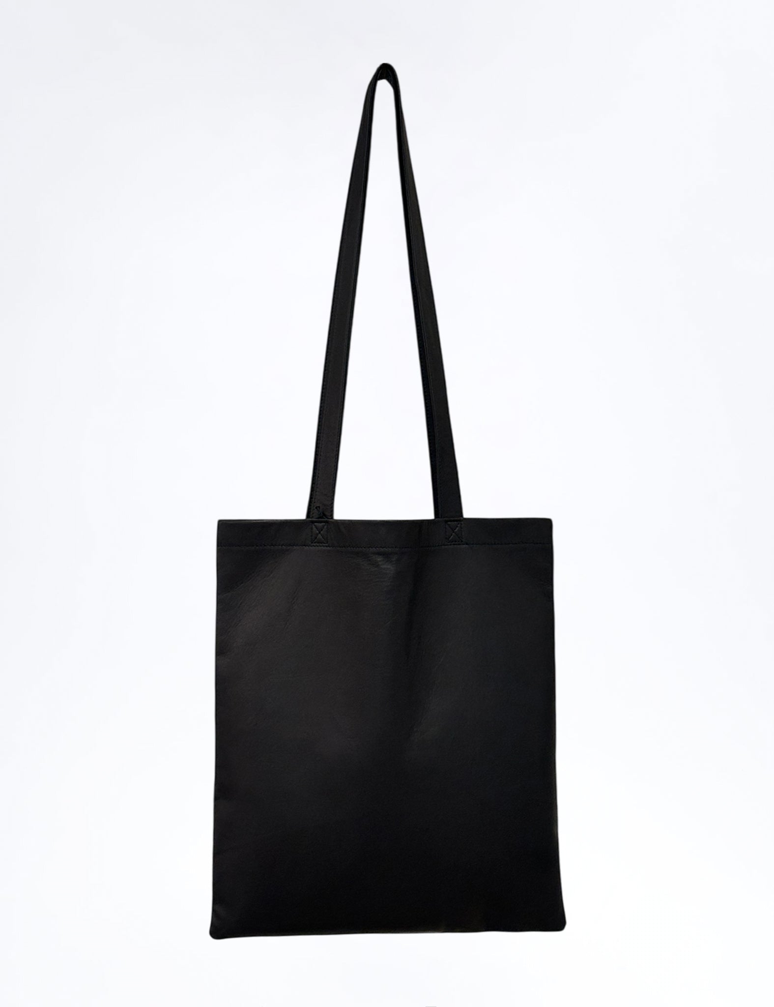BLACK DEER LEATHER DOUBLE FACED FLAT TOTE M DA87