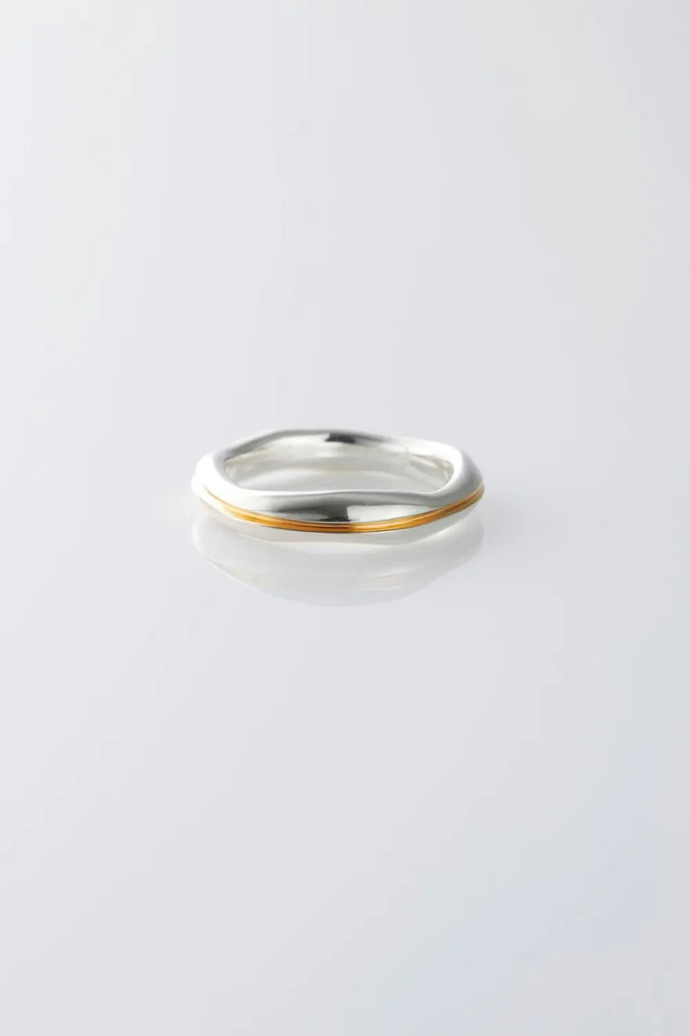 H66G Silver 925 & GOLD PLATED RING