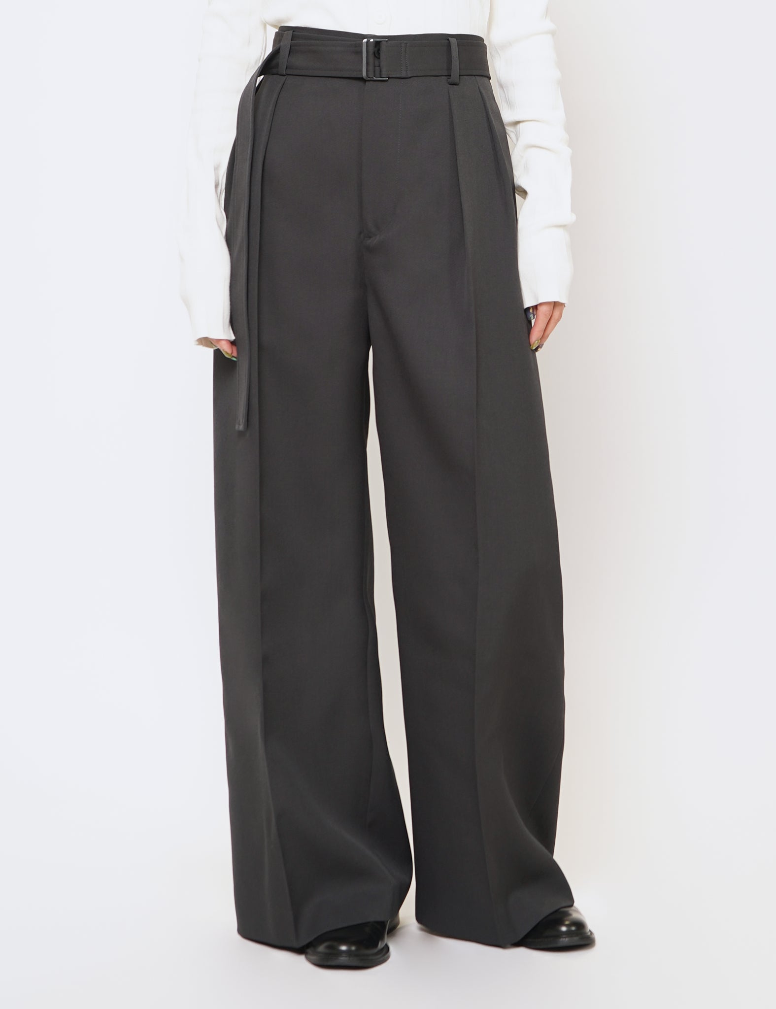 IRENISA BLUE GREY BAGGY TROUSERS – GRAPH LAYER